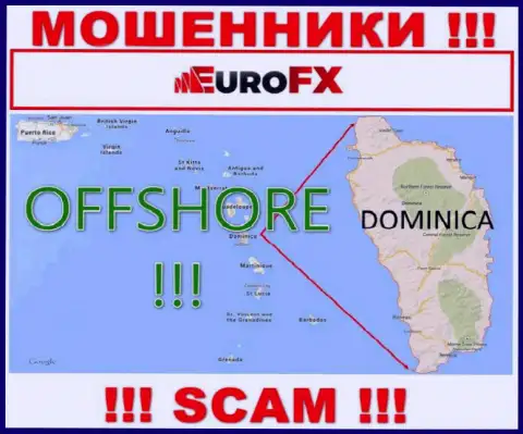 Dominica - офшорное место регистрации мошенников EuroFX Trade, предложенное у них на интернет-портале