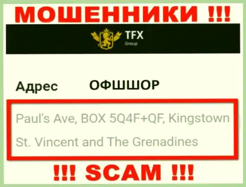 Не сотрудничайте с организацией TFX-Group Com - данные мошенники скрылись в офшоре по адресу Paul's Ave, BOX 5Q4F+QF, Kingstown, St. Vincent and The Grenadines