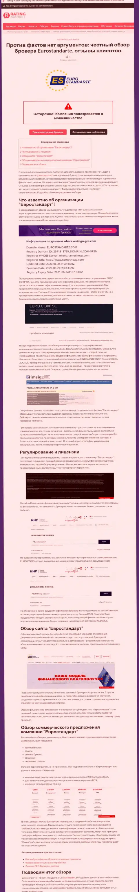 Скорее забирайте вклады из EuroStandarte - ОБМАНЫВАЮТ !!!(обзор афер воров)