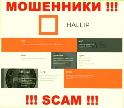 У компании Hallip Com есть лицензия от мошеннического регулятора: ASIC