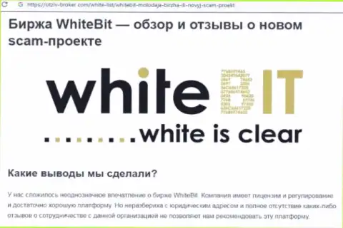 WhiteBit - это компания, совместное взаимодействие с которой доставляет только убытки (обзор)