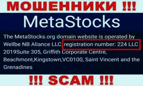 Номер регистрации конторы MetaStocks Org - 224 LLC 2019