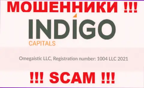 Регистрационный номер очередной неправомерно действующей компании Индиго Капиталс - 1004 LLC 2021