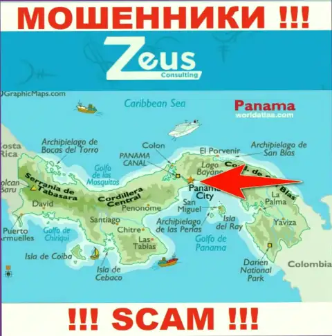 Zeus Consulting - это интернет мошенники, их место регистрации на территории Panamá