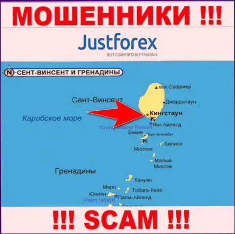 Kingstown, Saint Vincent and the Grenadines это юридическое место регистрации компании Just Forex