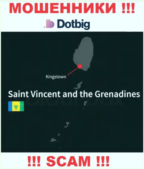 Dot Big имеют офшорную регистрацию: Kingstown, St. Vincent and the Grenadines - осторожно, шулера