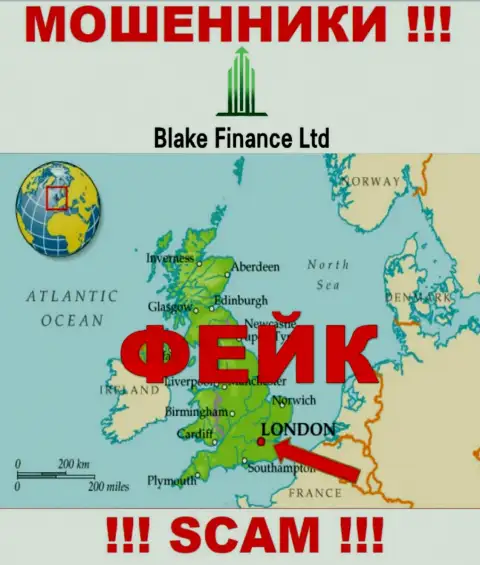 Достоверную инфу о юрисдикции Blake Finance Ltd не отыскать, на онлайн-сервисе компании только ложные данные