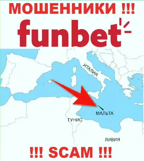 Организация ФунБет Про - это мошенники, обосновались на территории Мальта, а это оффшорная зона