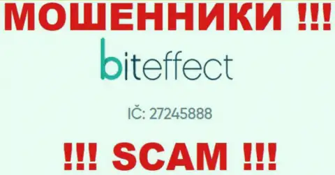 Номер регистрации очередной противоправно действующей конторы BitEffect Net - 27245888