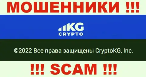 КриптоКГ - юридическое лицо internet-мошенников организация CryptoKG, Inc