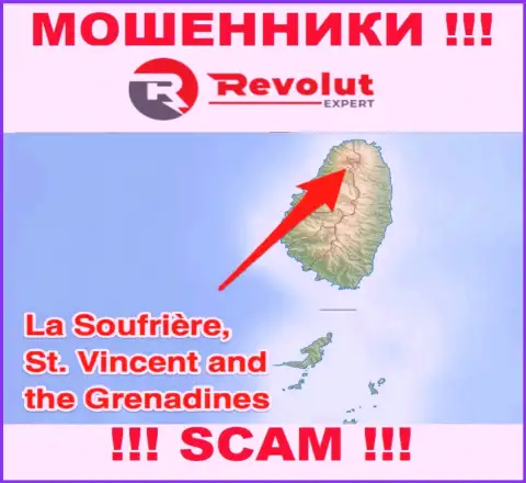 Организация RevolutExpert - это internet-мошенники, отсиживаются на территории Сент-Винсент и Гренадины, а это офшорная зона