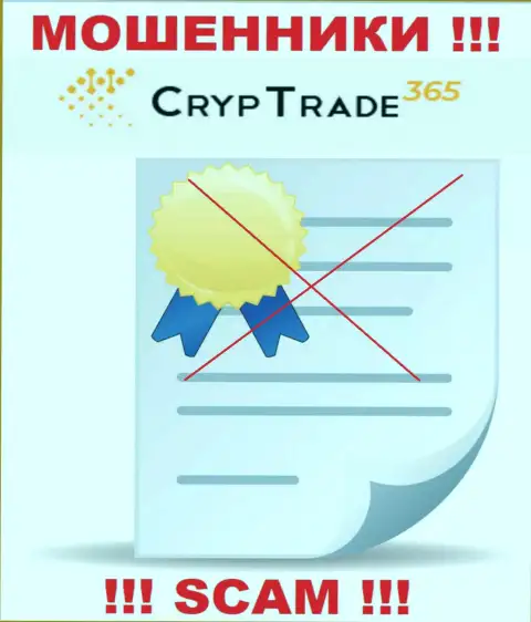 С CrypTrade365 Com довольно-таки рискованно иметь дела, они даже без лицензии, цинично сливают депозиты у своих клиентов