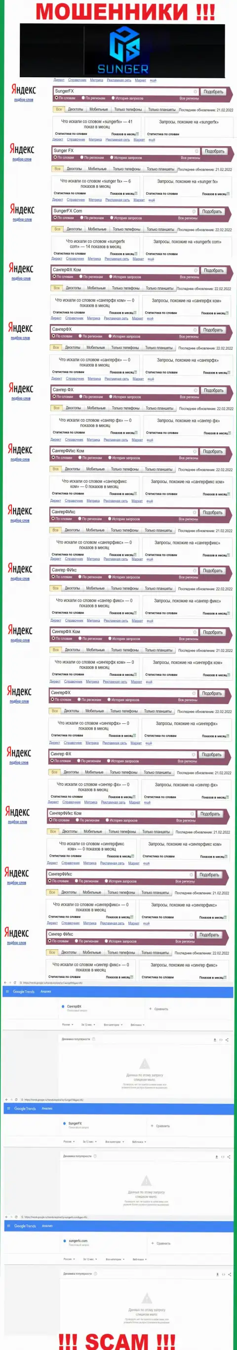 Sunger FX - это РАЗВОДИЛЫ, сколько именно раз искали в поисковиках глобальной internet сети эту организацию