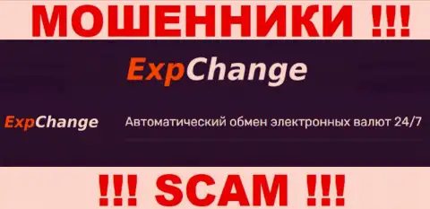 Крипто-обменник - это то на чем, якобы, специализируются internet мошенники ExpChange Ru