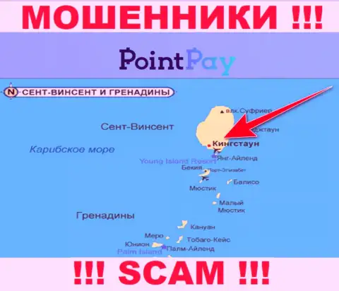 Юридическое место регистрации Point Pay на территории - Kingstown, St. Vincent and the Grenadines