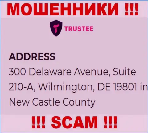 Компания Trustee Wallet находится в офшоре по адресу: 300 Delaware Avenue, Suite 210-A, Wilmington, DE 19801 in New Castle County, USA - стопроцентно мошенники !!!