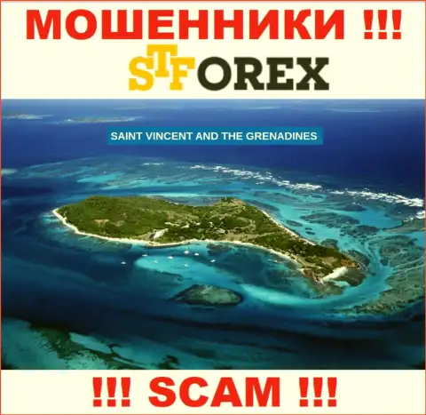 STForex Ltd - это махинаторы, имеют оффшорную регистрацию на территории St. Vincent and the Grenadines