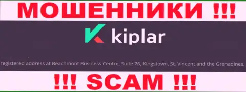 Юридический адрес мошенников Kiplar в офшорной зоне - Beachmont Business Centre, Suite 76, Kingstown, St. Vincent and the Grenadines, эта инфа представлена у них на официальном интернет-портале