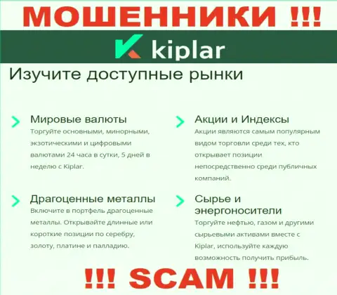 Kiplar - это профессиональные интернет мошенники, вид деятельности которых - Broker