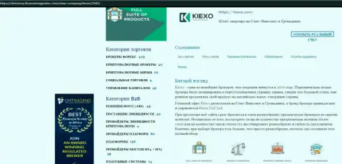 Материал об условиях для совершения сделок форекс организации KIEXO, представленный на сайте директори финансмагнатес Ком