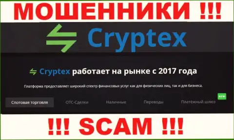 Не вводите деньги в Криптекс Нет, тип деятельности которых - Crypto trading