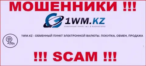 Деятельность мошенников 1WM Kz: Online обменник - замануха для доверчивых клиентов