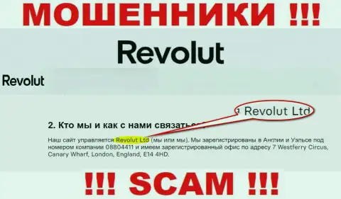 Revolut Ltd - это компания, которая управляет интернет-мошенниками Revolut