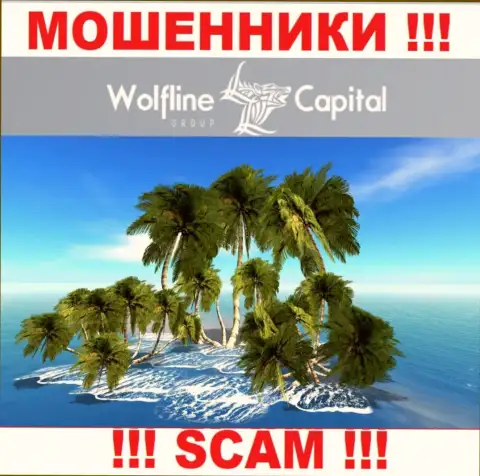 Мошенники WolflineCapital не показывают достоверную информацию касательно своей юрисдикции