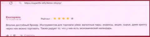 Ещё отклик о инструментах для спекулирования компании Киексо, теперь с сайта экспертфикс инфо