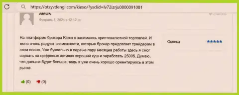 Автор отзыва удовлетворен сотрудничеством с Киехо, доход постоянный, про это он сообщает в правдивом отзыве на сайте OtzyvDengi Com