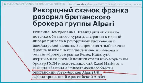 Alpari Ru это мошенники, объявившие свою контору банкротами