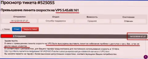 Веб-хостер написал, что ВПС сервера, где располагался web-ресурс ffin.xyz получил ограничение по скорости доступа