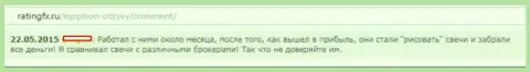 Ай Ку Опцион надувают валютных трейдеров, рисуя самостоятельно свечи на графике котировок валютных пар